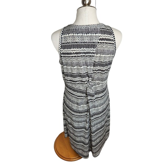 Banana Republic Factory Printed Knot Back Midi Dress Womens Large Black White - Picture 5 of 11